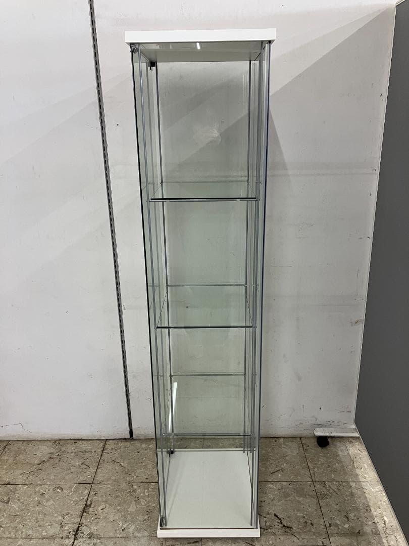 IKEA ガラスショーケース 飾り棚 DETOLF ホワイト