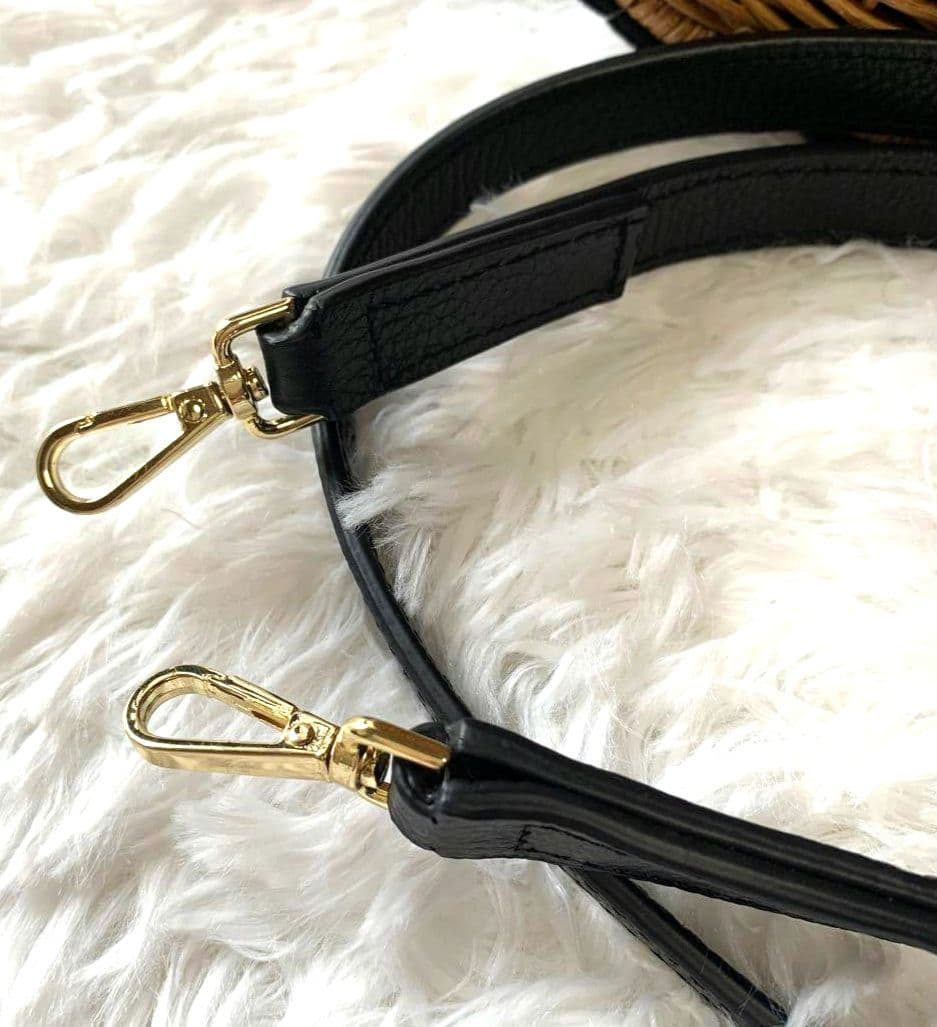 【美品】nouer ヌール ショルダーバッグ かごバッグ ラタン レザー