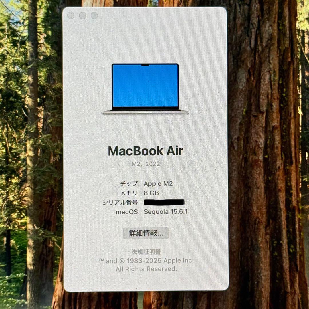 【美品】MacBookAir M2スターライト 日本語キーボード