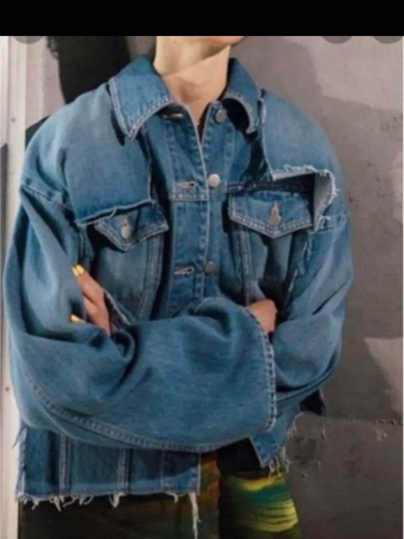 ジャケット・アウター PERVERZE cover wide denim jacket