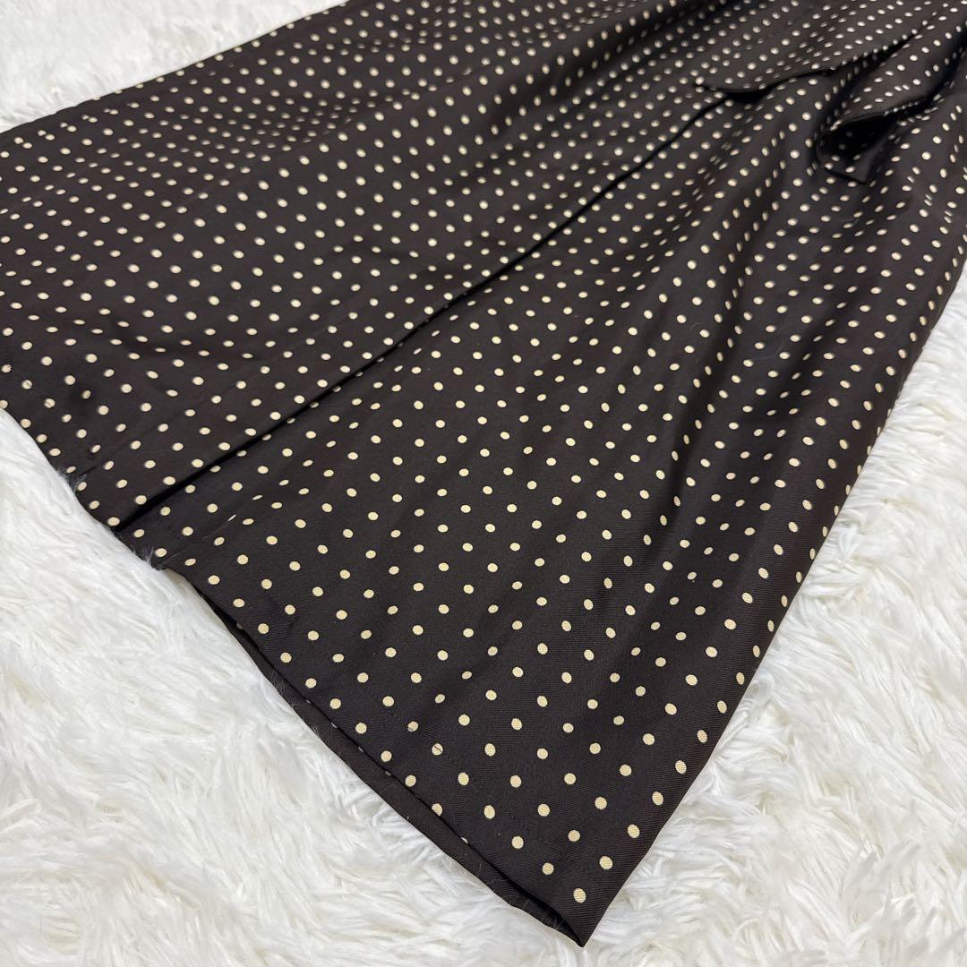 [美品✨白タグ] マックスマーラ シャツワンピース　シルク100% ドット　38