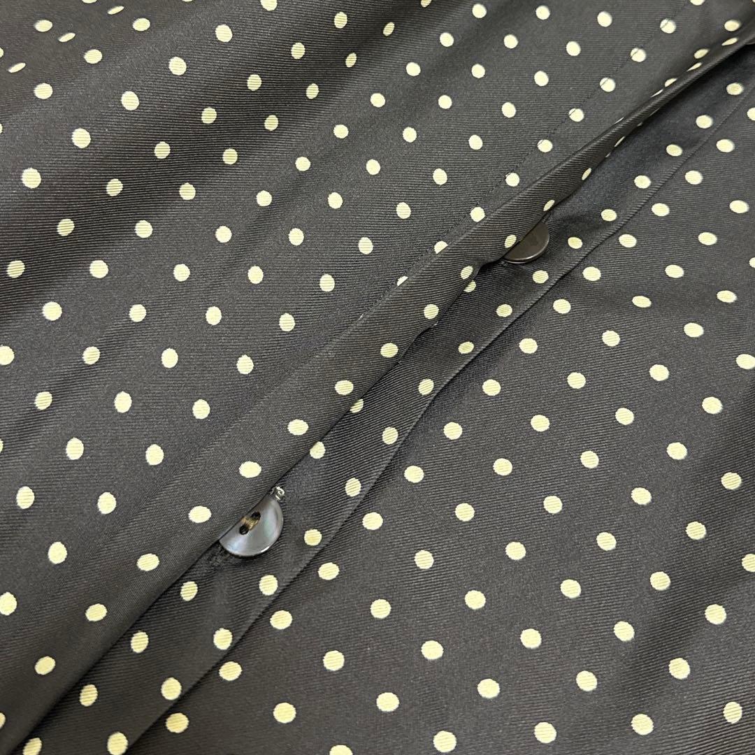 [美品✨白タグ] マックスマーラ シャツワンピース　シルク100% ドット　38