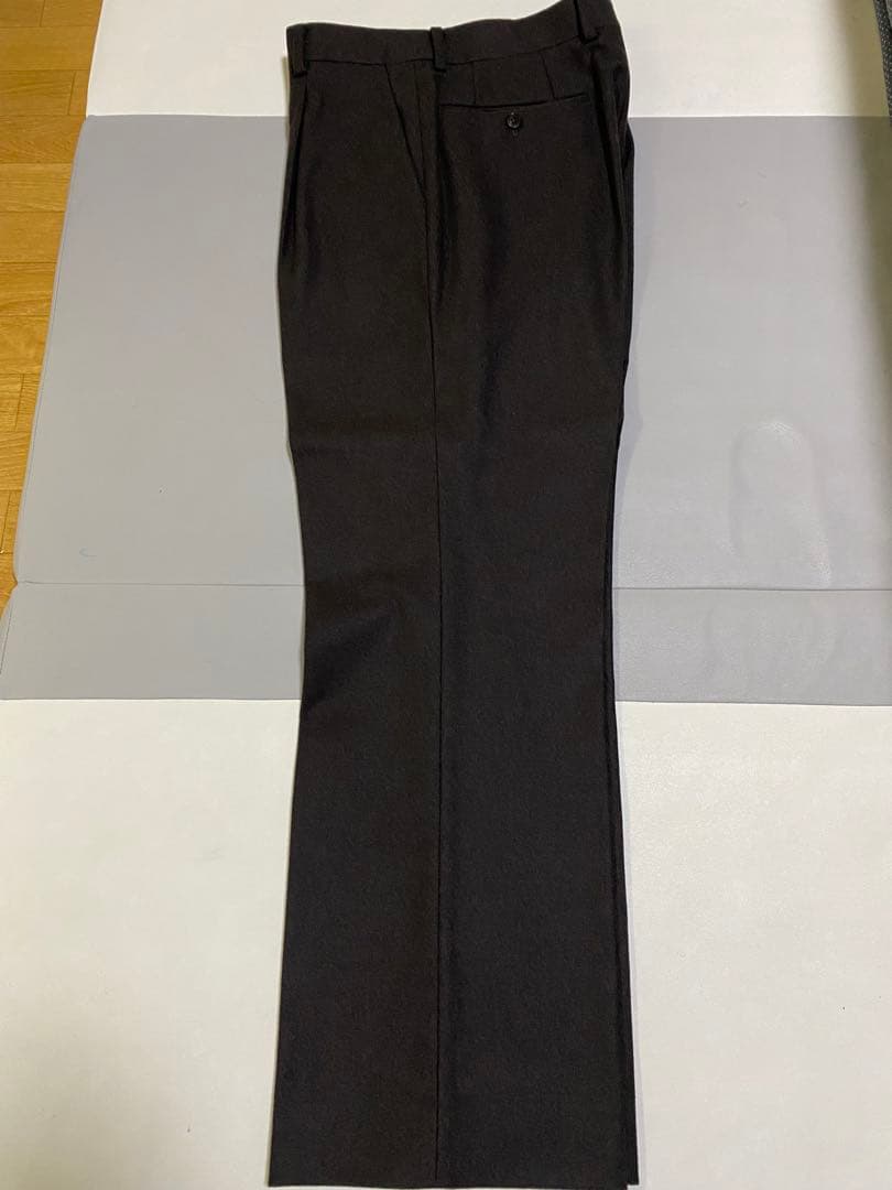 AURALEE WOOL FULLING FLANNEL スラックス ブラウン