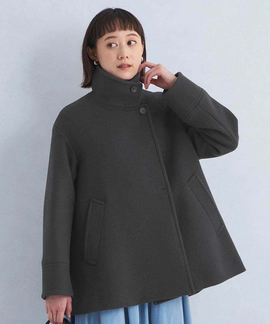 SENTDALE WOOL スタンドカラー ミドル コート 2