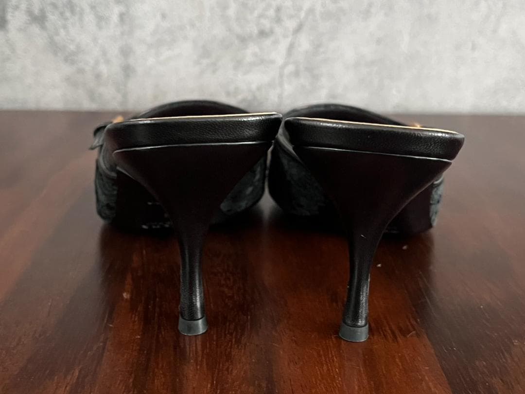 ◆美品 PRADA プラダ ブラックレース ミュール サイズ36 試着のみ