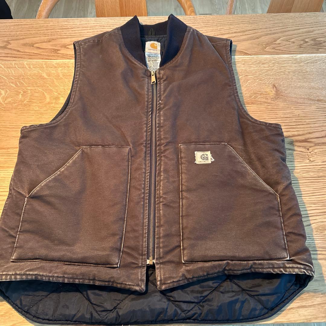 Carhartt Duck Vest カーハート ダックベスト ブラウン XL