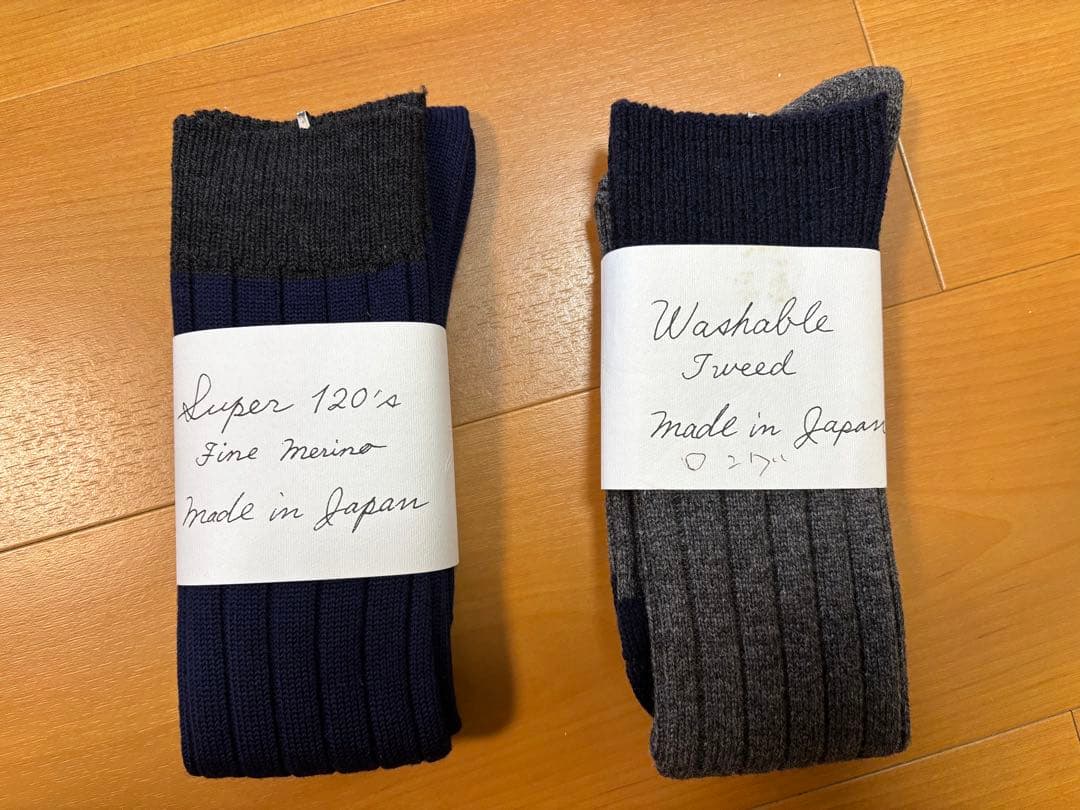 新品 kenneth field ウールソックス 2足セット