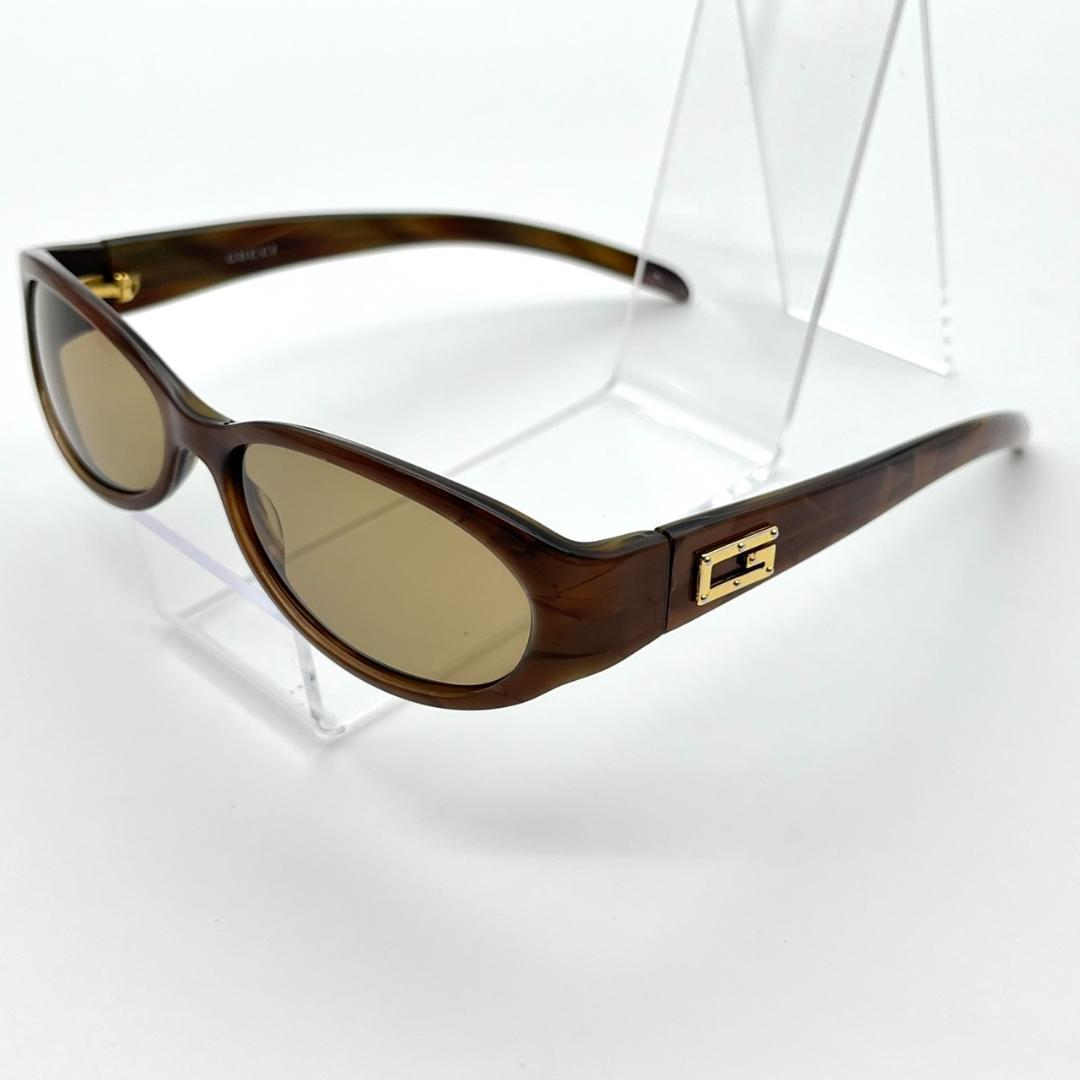 美品 GUCCI サングラス べっ甲 度無し Gロゴ ゴールド金具 GG2522