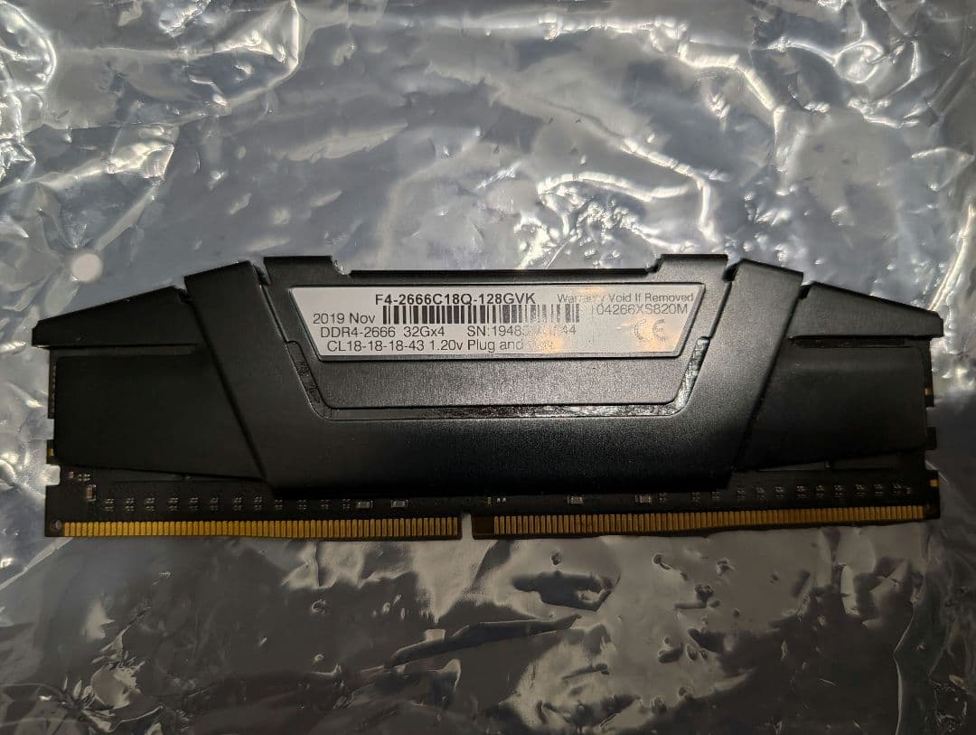 メモリー G.SKILL Ripjaws V 2666MHz 32GB (1x32GB)