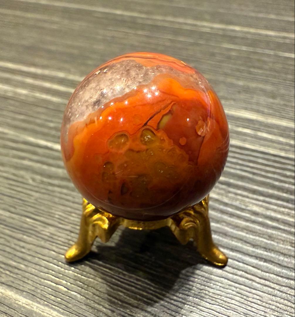 希少♡ 激レア 戦国紅瑪瑙 スフィア 丸玉 ① 瑪瑙 天然石