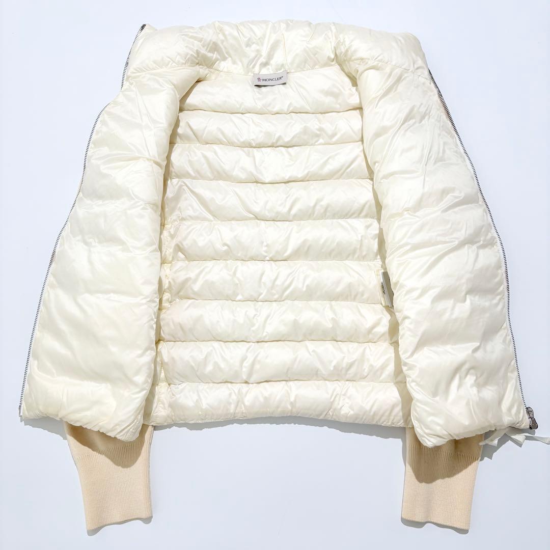 【近年モデル】MONCLER カーディガン ダウン 切替 ベージュ XS