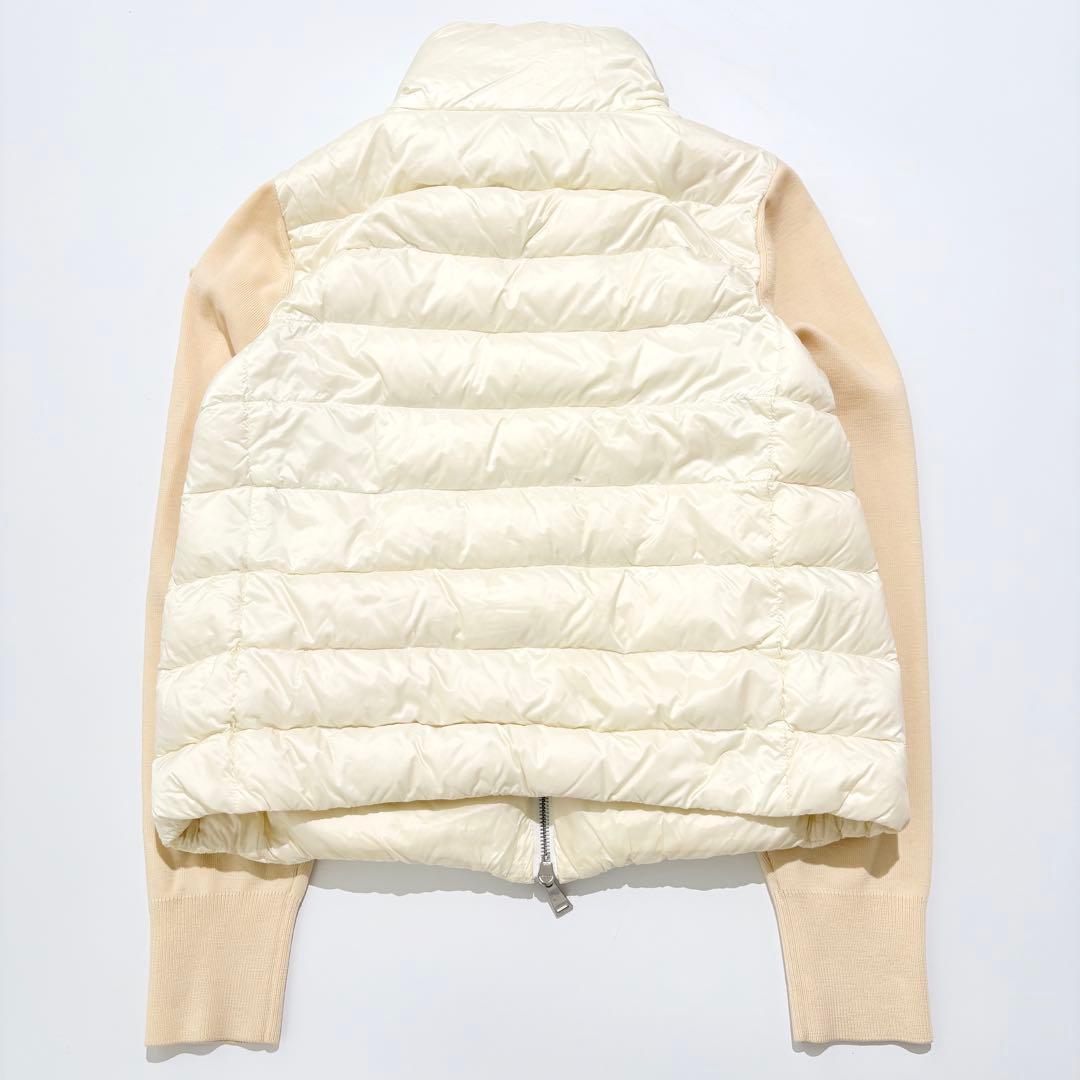 【近年モデル】MONCLER カーディガン ダウン 切替 ベージュ XS