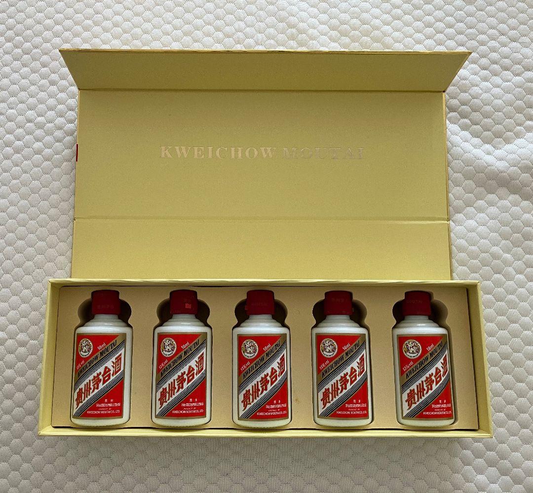 貴州茅台酒 天女ラベル 50ml小瓶5本 化粧箱付き