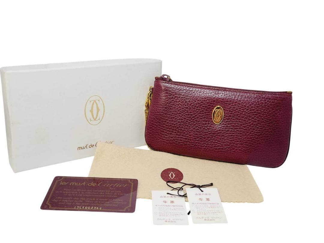 Cartier カルティエ マストライン ポーチ アクセサリー入れ チェーン