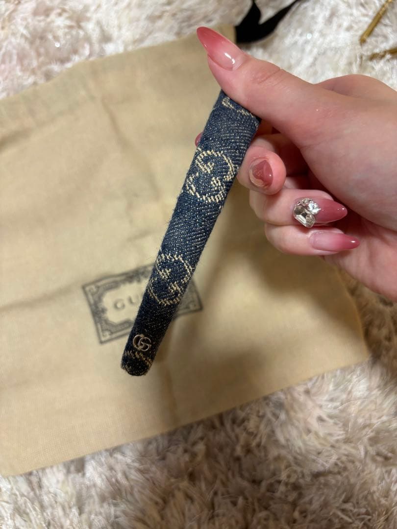 GUCCI デニム ヘアバンド