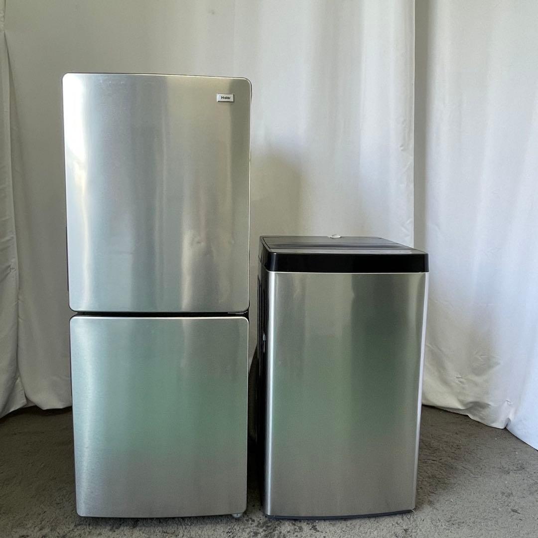 253⭕️設置無料　冷蔵庫　洗濯機　一人暮らしセット　おすすめ　安い　シルバー