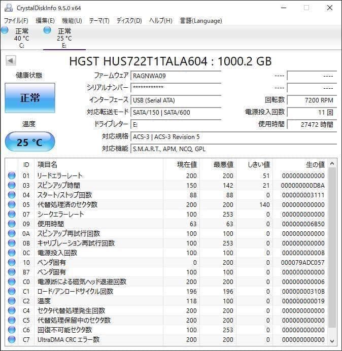 WD Ultrastar データセンター用高耐久内蔵型HDD 1TB 4台セット