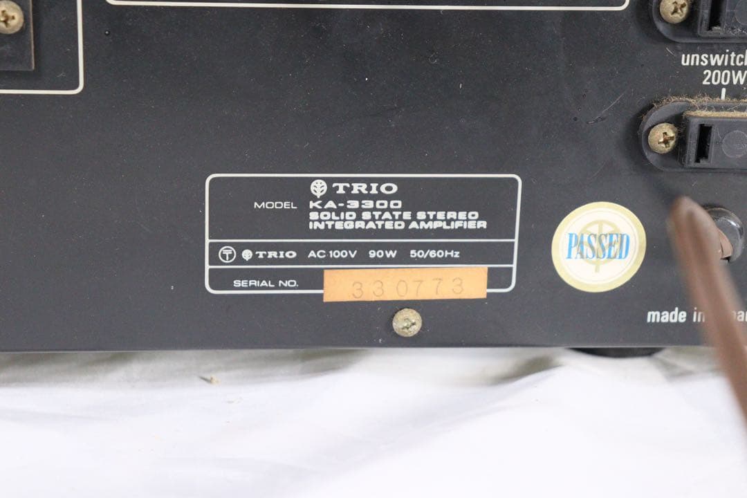 【希少】TRIO トリオ　プリメインアンプ　KA-3300 動作品
