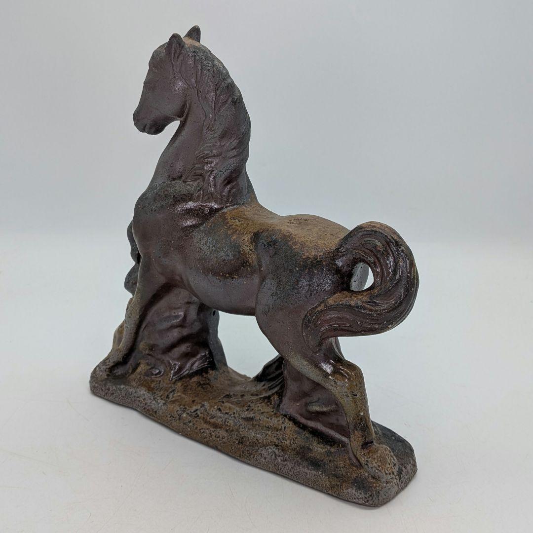 山麓窯 中村朝男 備前焼 午置物 共箱共布栞 干支置物 午年 馬 ウマ 在銘