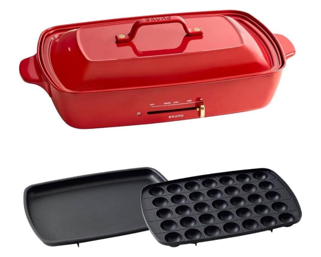BRUNO ホットプレートグランデサイズ BOE026-RD BOE026-RD