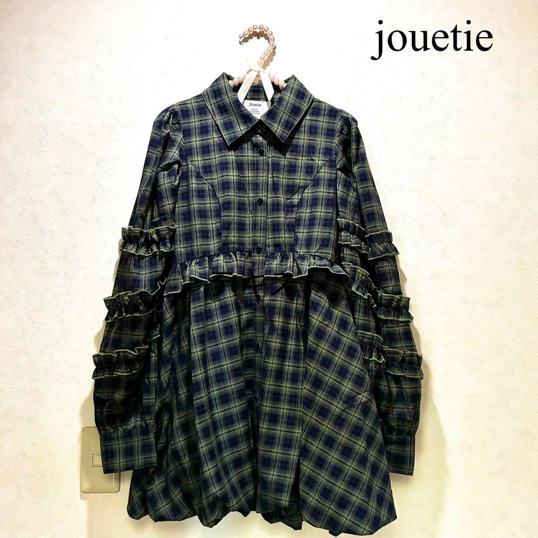 jouetie フリルショルダーバルーンミニワンピース