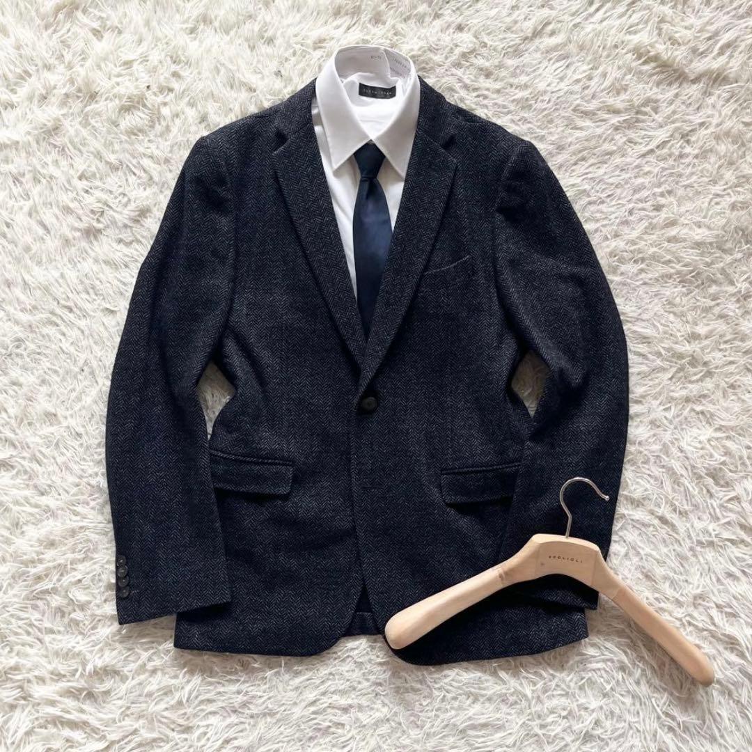 交渉可　美品 BOGLIOLI ネイビー ウール ジャケット サイズ48