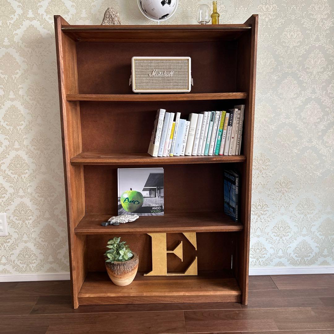 古道具／ビンテージ　木製本棚（4段）