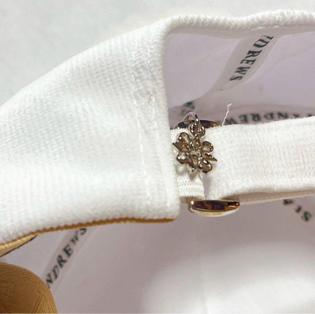 新品　St.ANDREWS　ゴルフ　帽子　耳当て付　防寒　レディース　ホワイト