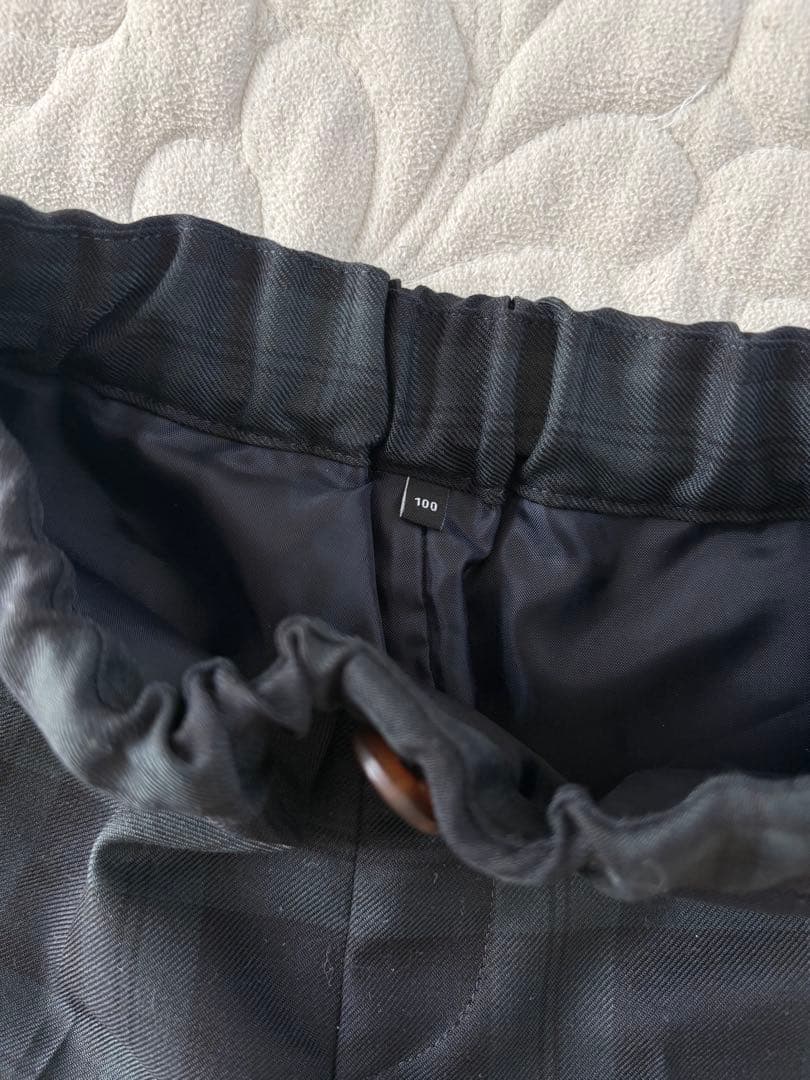 グリーンレーベルリラクシング　チェック　卒園式　入園式　冠婚葬祭　スーツセット