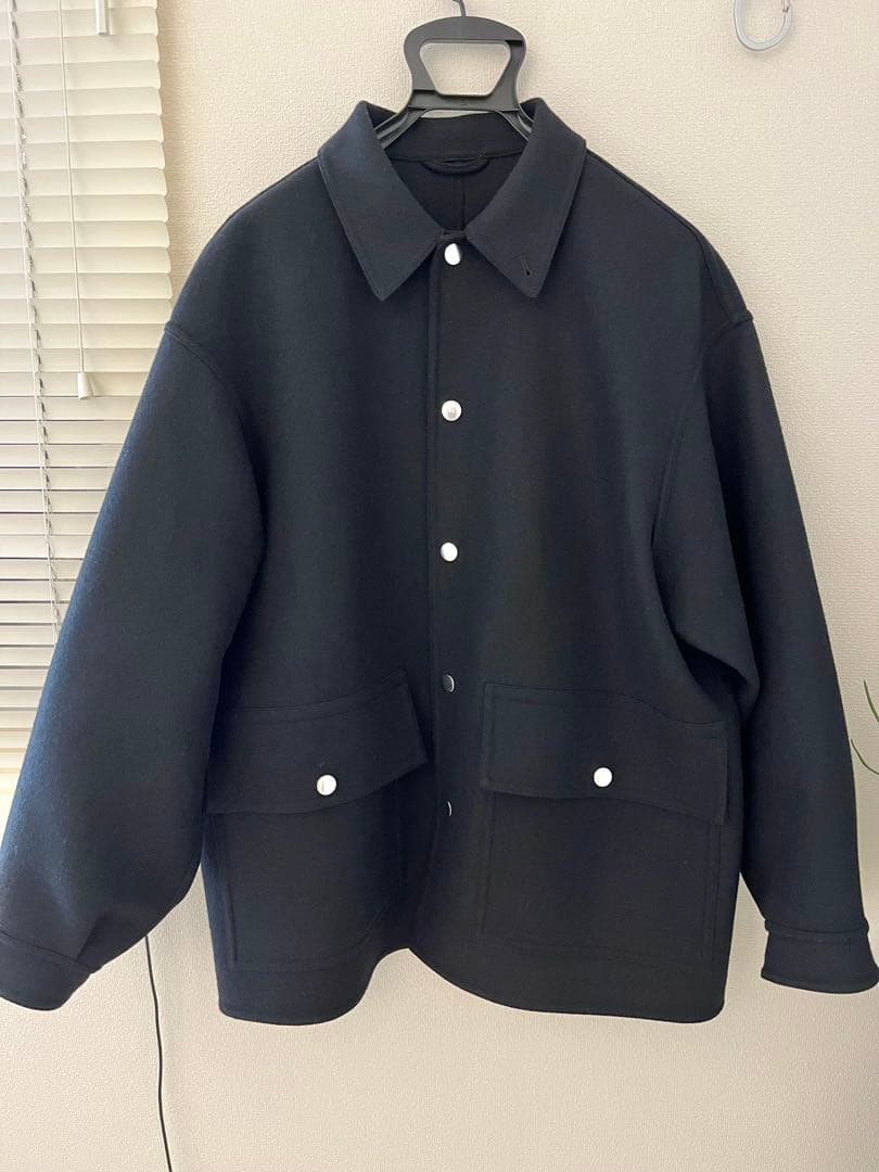 ＜H＞ウールカシミヤ メルトン カバーオール