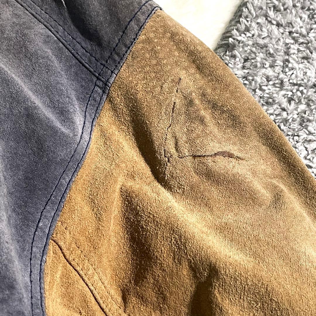 専用G-Ⅲ　NFL　ロサンゼルス・ラムズ　オールレザースタジャン　スウェードXL