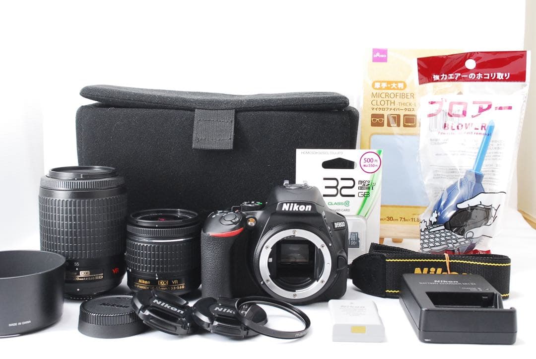 美品❤️Nikon D5600 ダブルレンズ❤️Wi-Fi搭載　スマホ転送　高画質