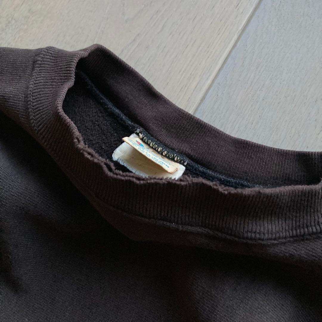 極美フェード 80s USA製 champion ブラックブラウン リバース