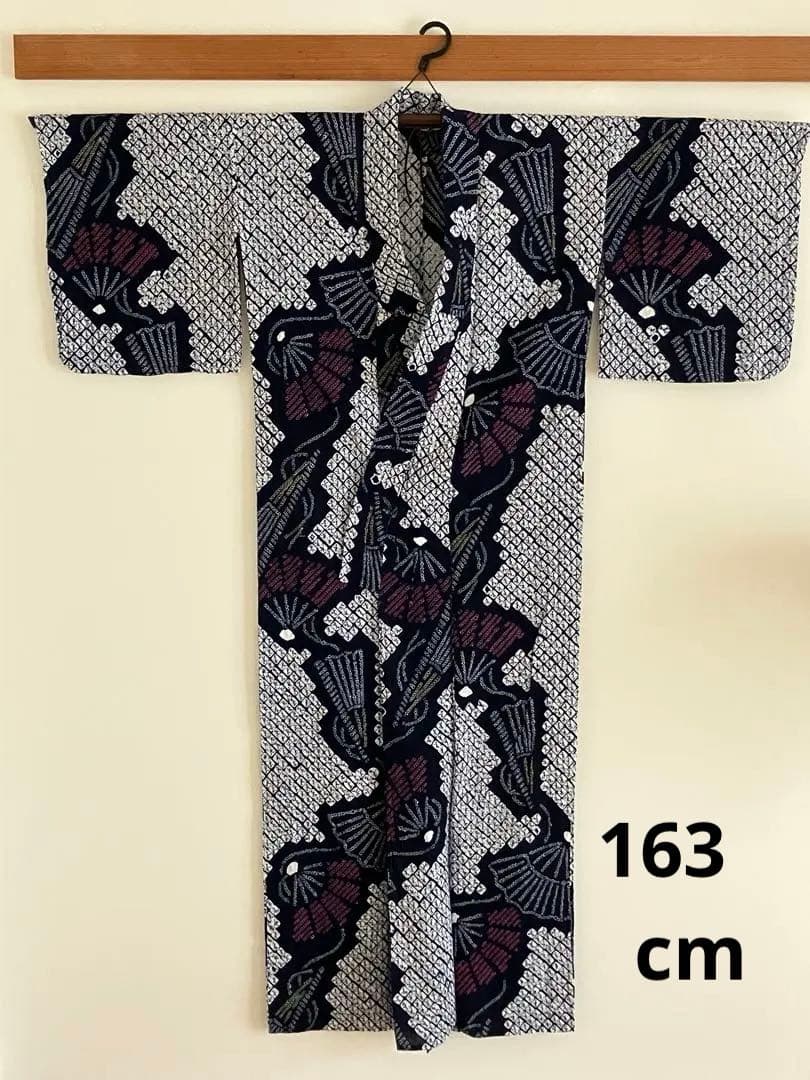 有松絞り　浴衣　トールサイズ　163cm