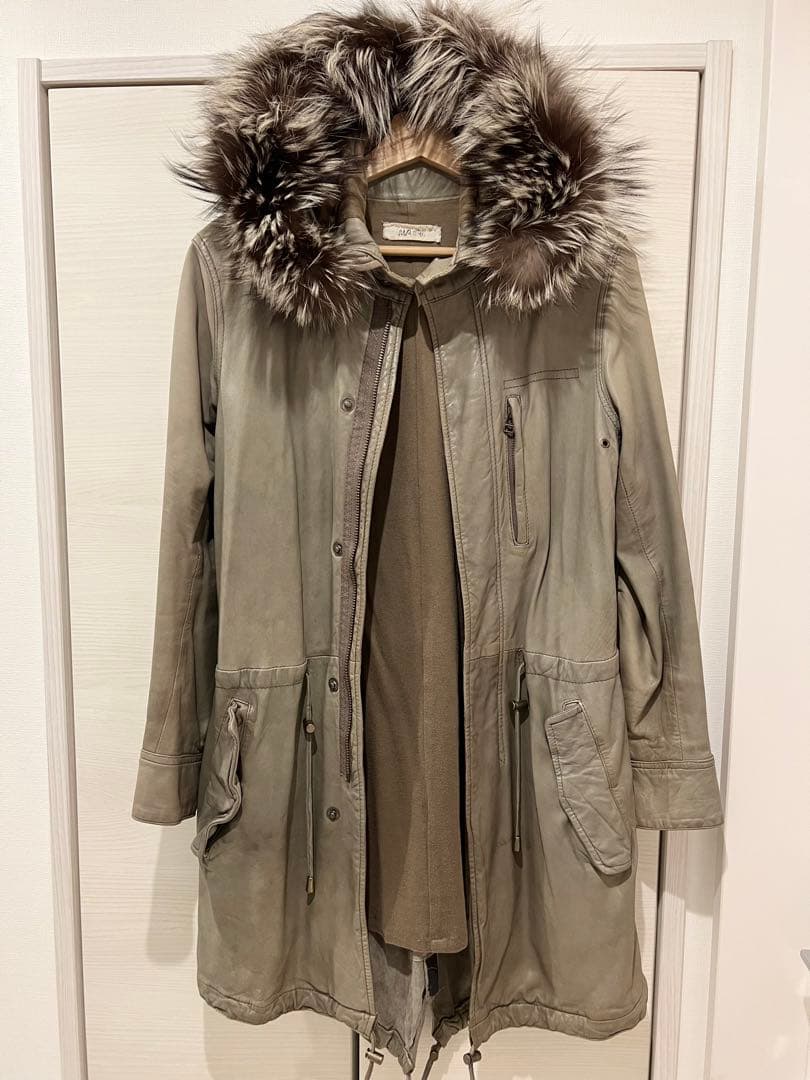B2nd レザー　ファー付き　モッズコート　アウター