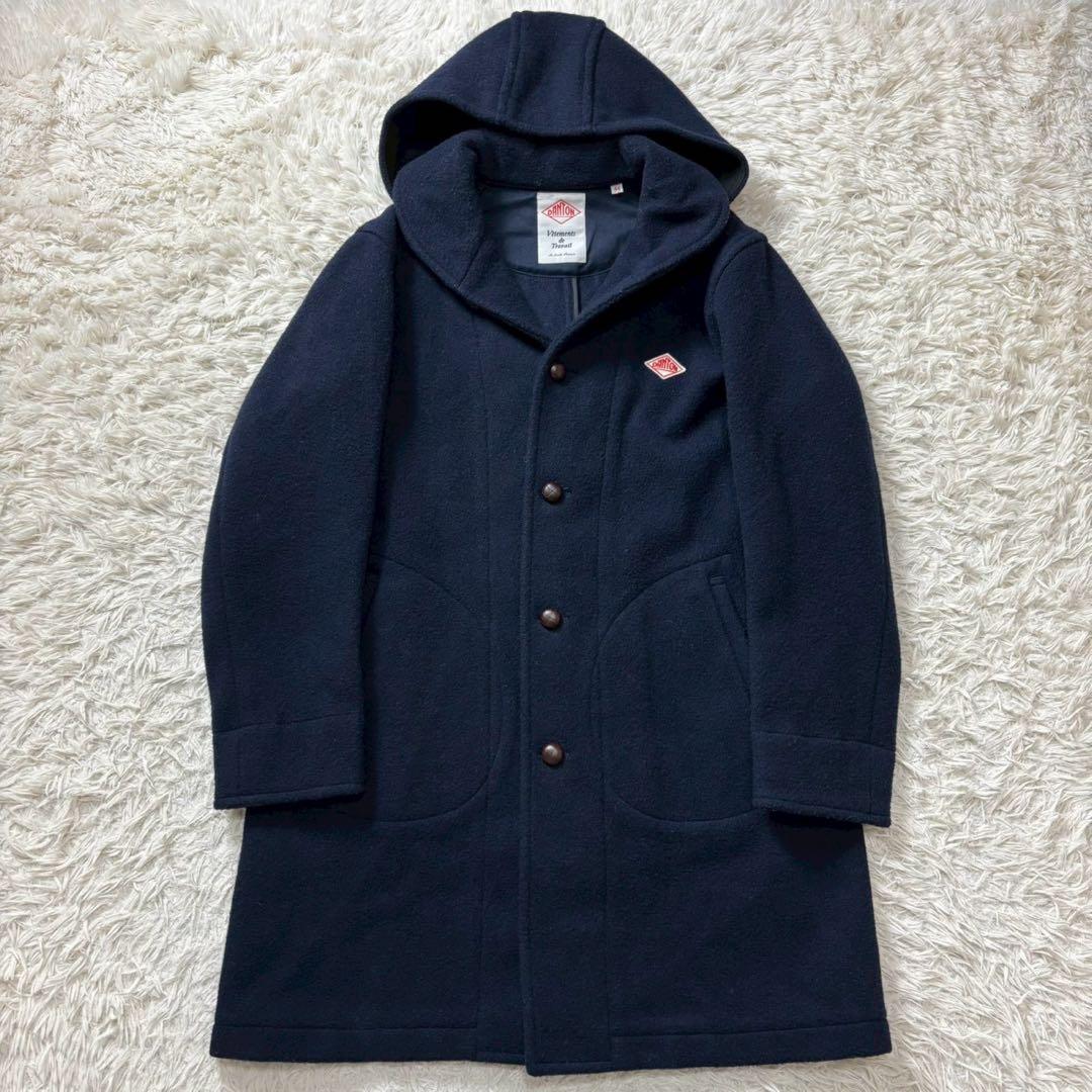 希少2XL　ダントン　ウールモッサコート　ロング丈　44　くるみボタン