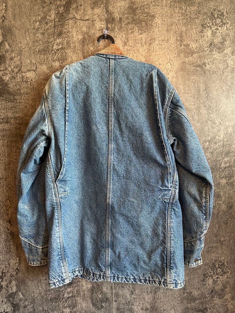 は*★様 USA製　カーハートデニムカバーオール コーデュロイ襟付き　C59 D