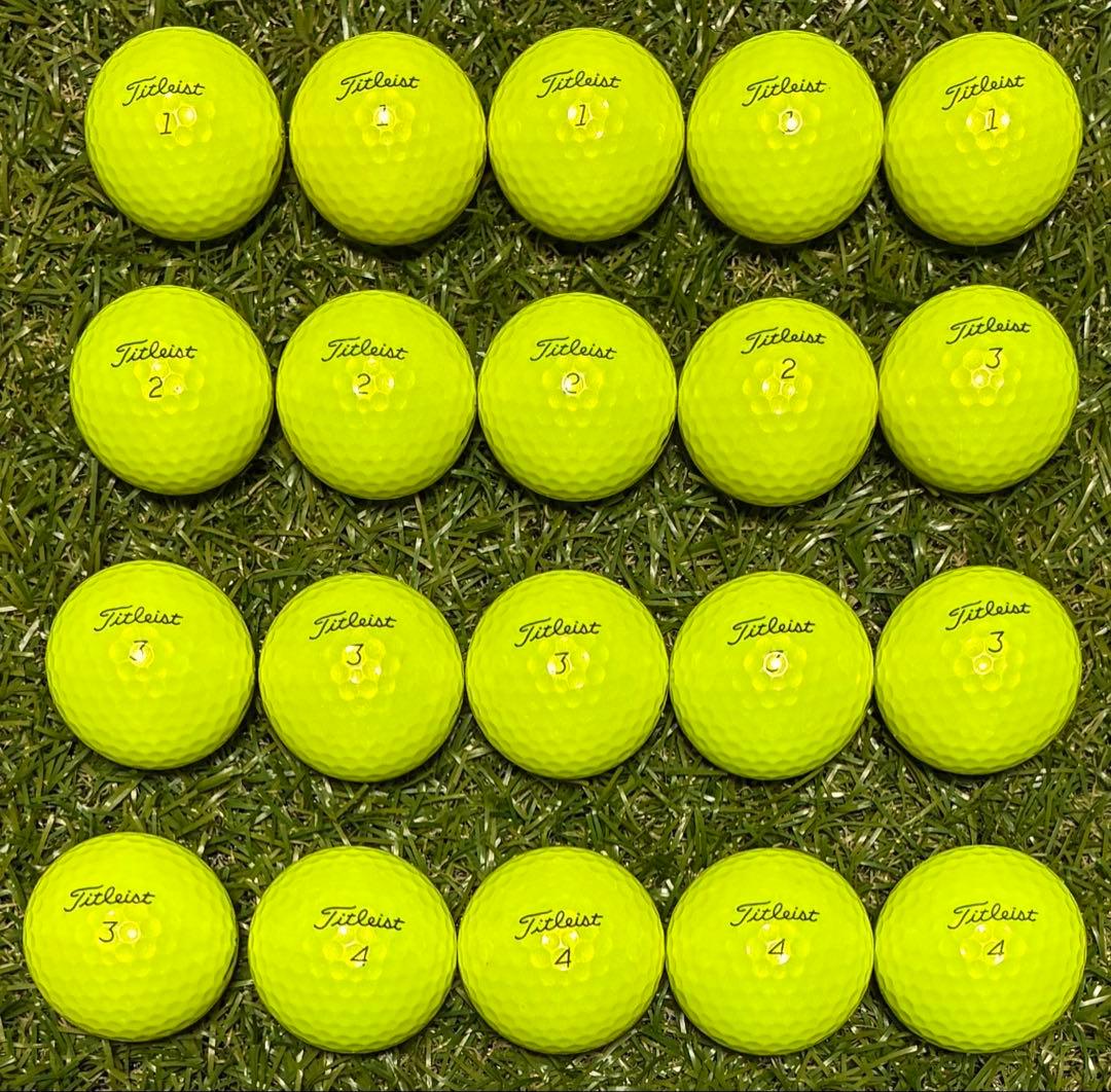 498★Sランク★タイトリスト ProV1 ロストボール イエロー　20球
