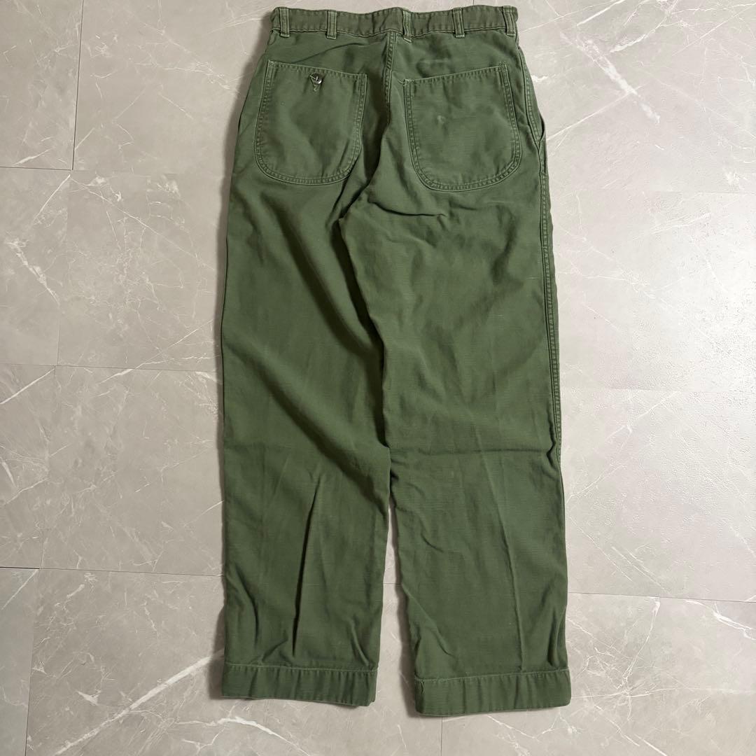 実物　50s USMC P58 ユーティリティ ベイカーパンツ コットンサテン