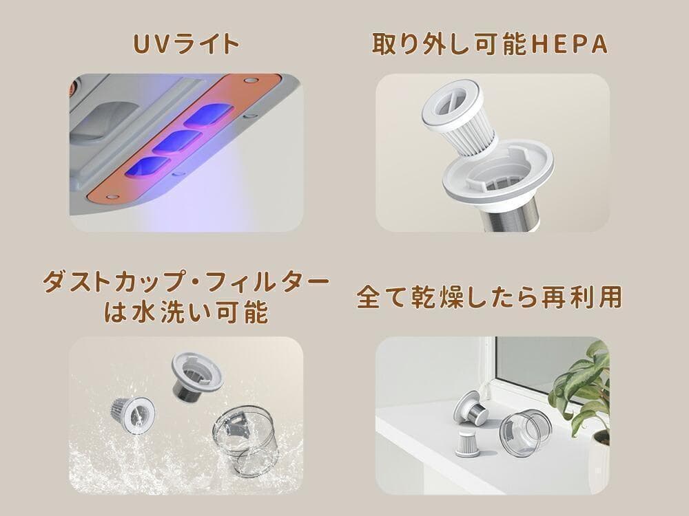 本日限定✨布団クリーナー コードレス 1.2kg超軽量 布団掃除機　ダニ退治