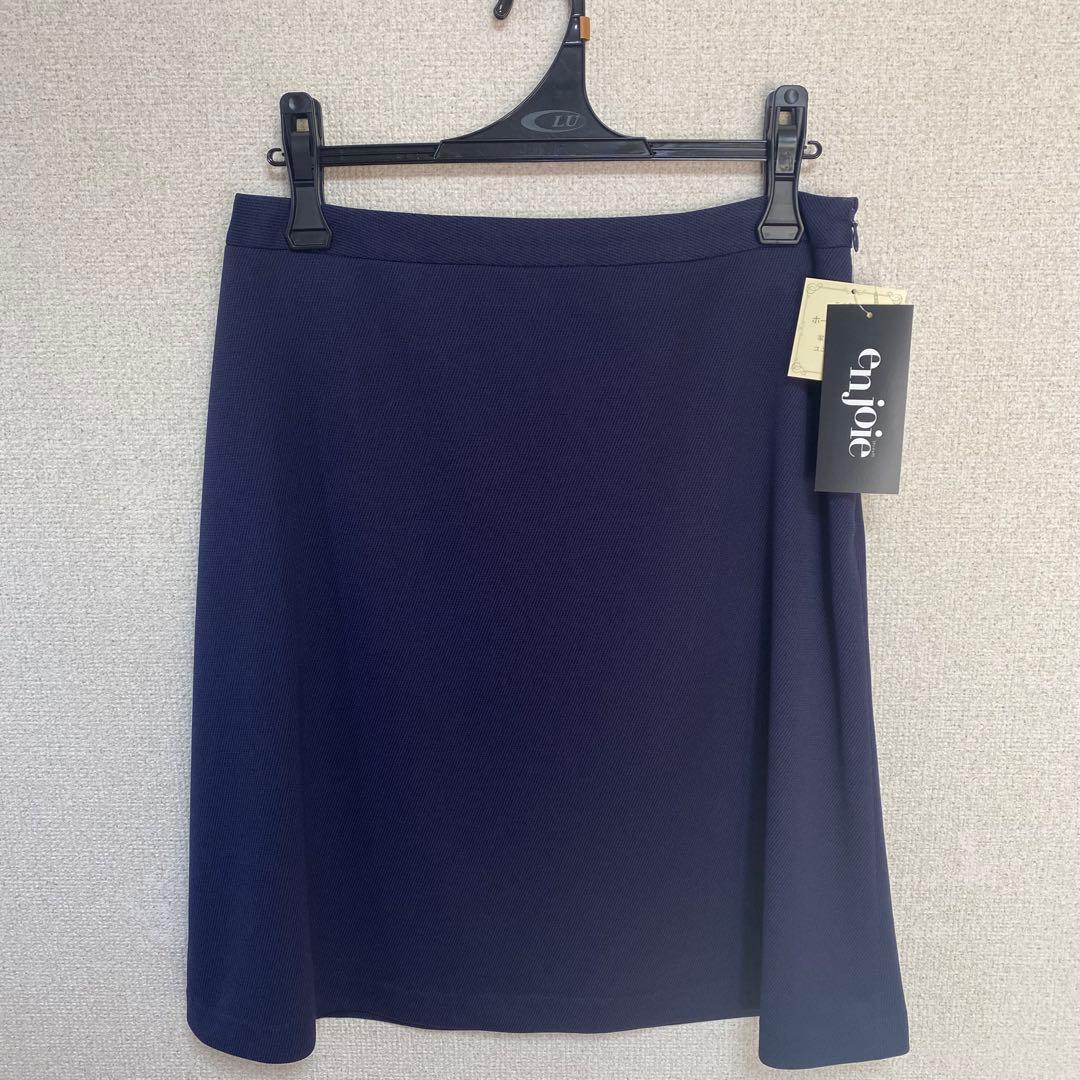 【新品タグ付き】アンジョア 事務服 15号 長袖オーバーブラウス セットアップ