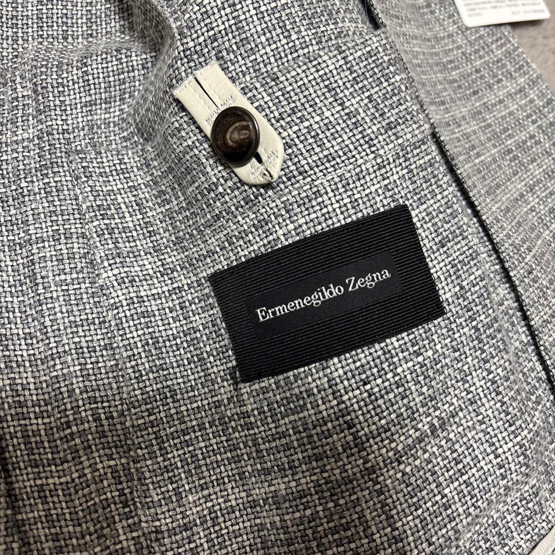 ErmenegildoZegna ジャケット　グレー　現行タグ　黒タグ　美品