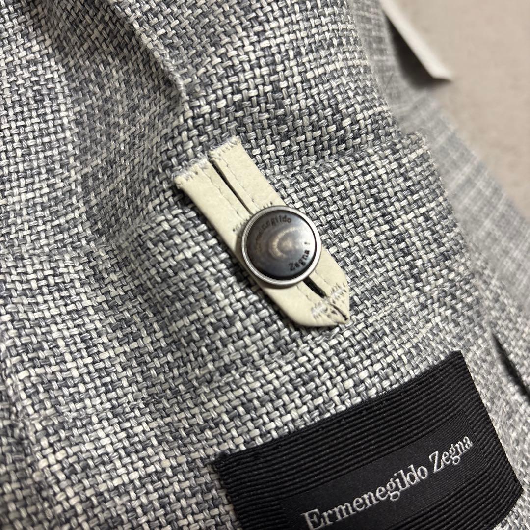 ErmenegildoZegna ジャケット　グレー　現行タグ　黒タグ　美品