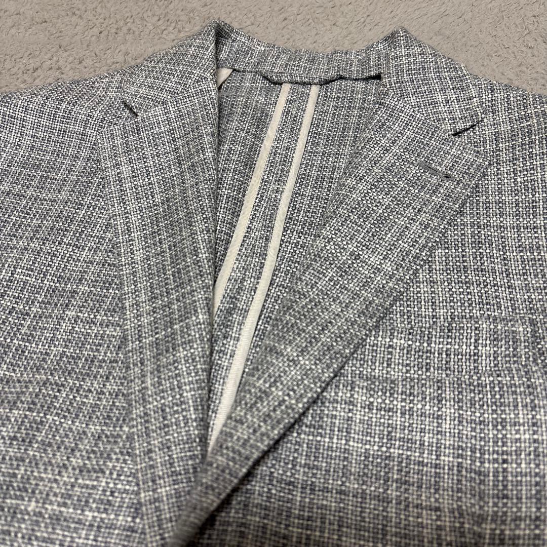 ErmenegildoZegna ジャケット　グレー　現行タグ　黒タグ　美品
