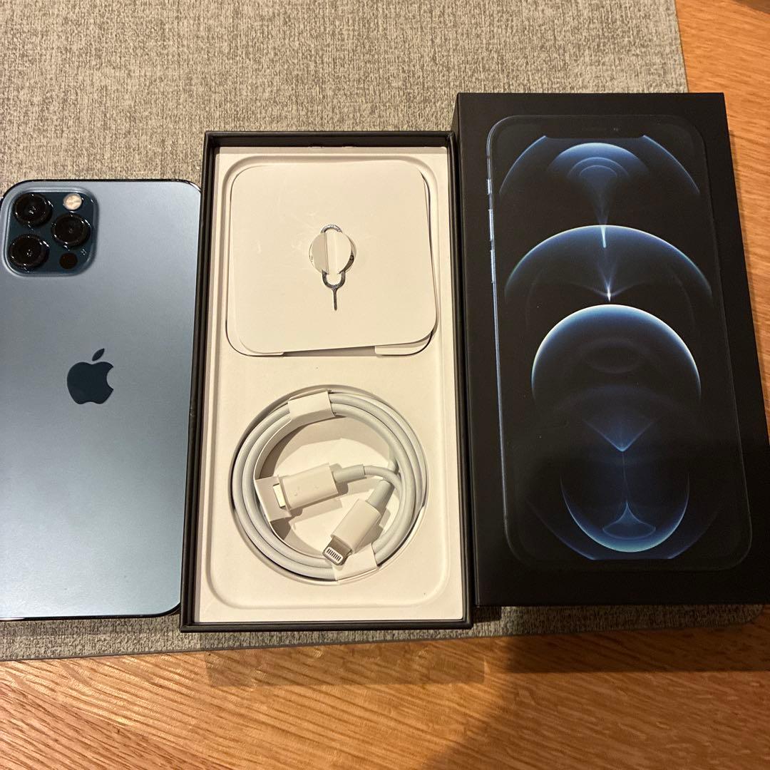 最終値下げ　iPhone12pro パシフィックブルー 箱(充電)付き　128