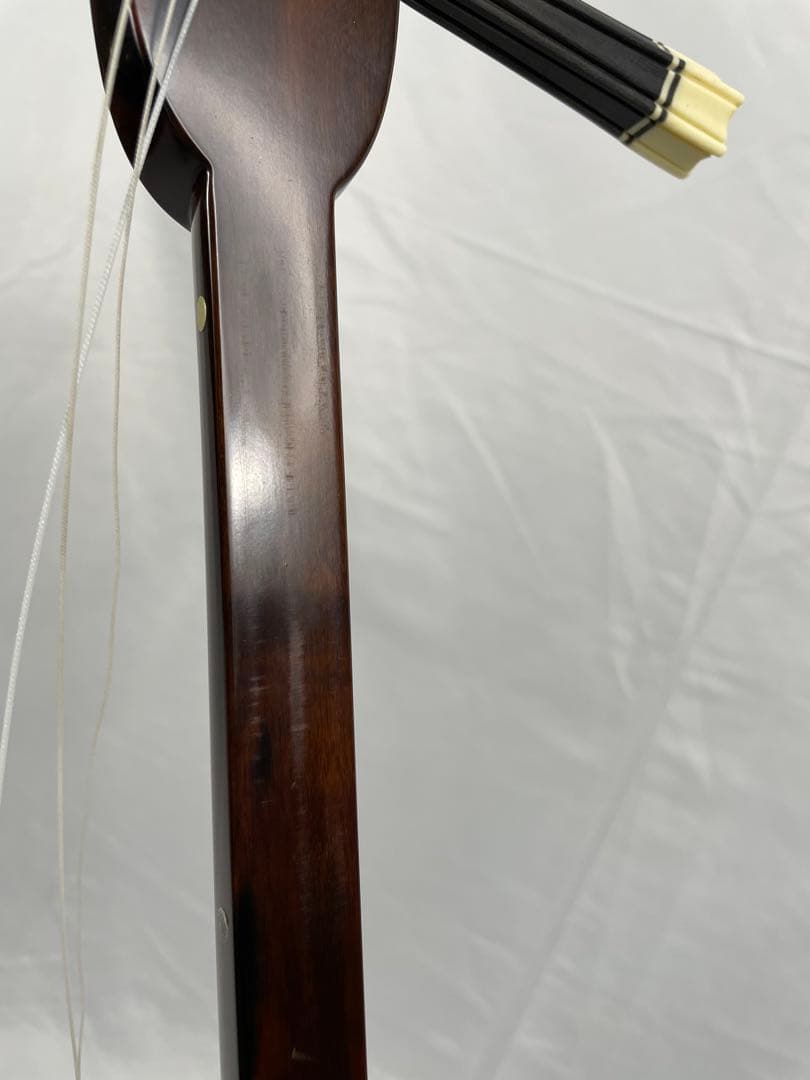 沖縄三線 宮古木工芸 本皮1枚張り 上等黒檀