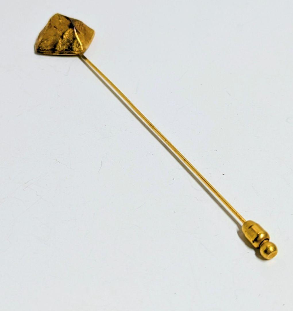 【希少】HERMÈS エルメス　岩石モチーフ　ゴールドピンブローチ