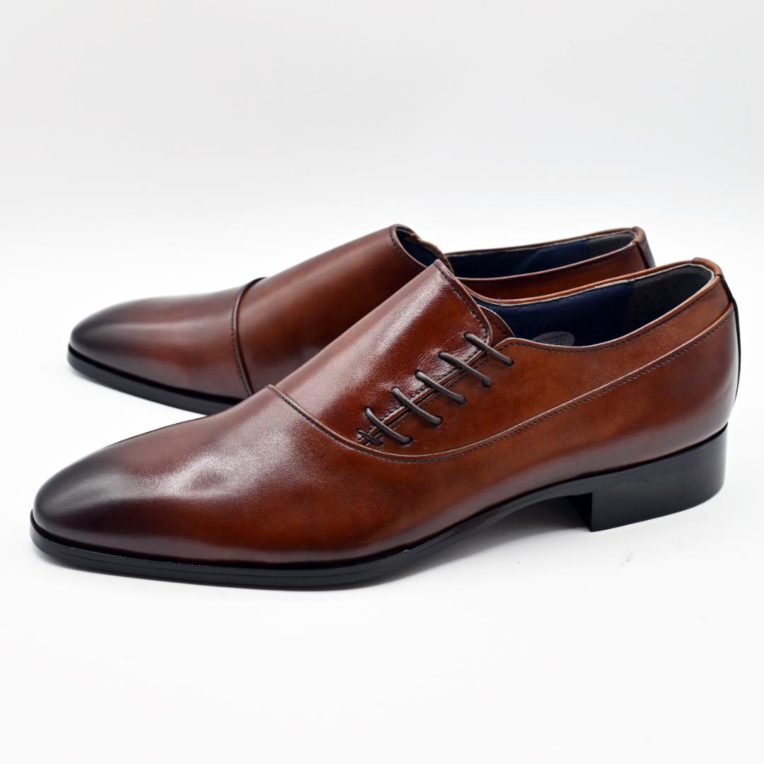 ANTONIO RUFO サイドレース 牛革キップ BR ラバーソール 26.5