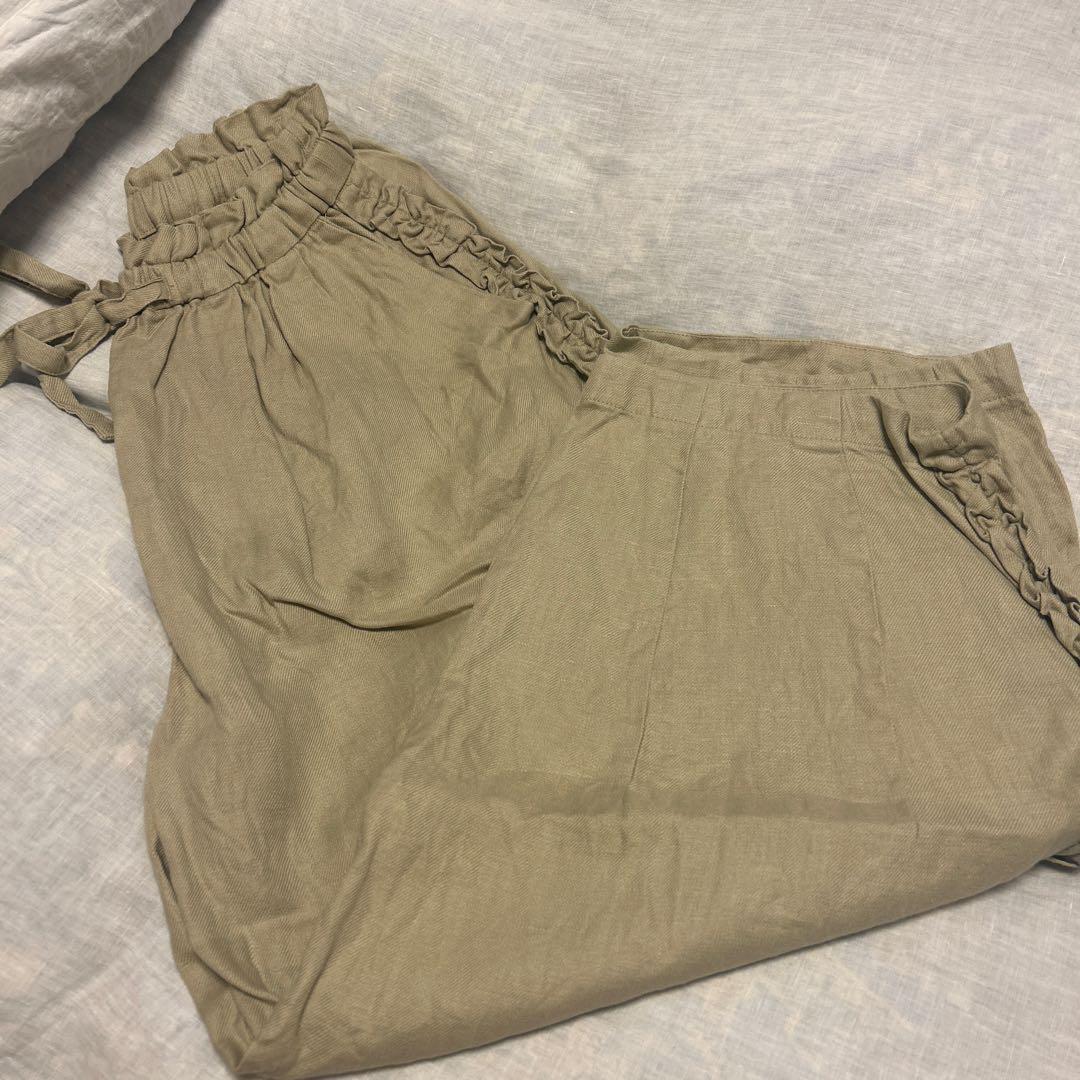 専用です。ナチュラルバイクリップ　リネンサイドフリルパンツ