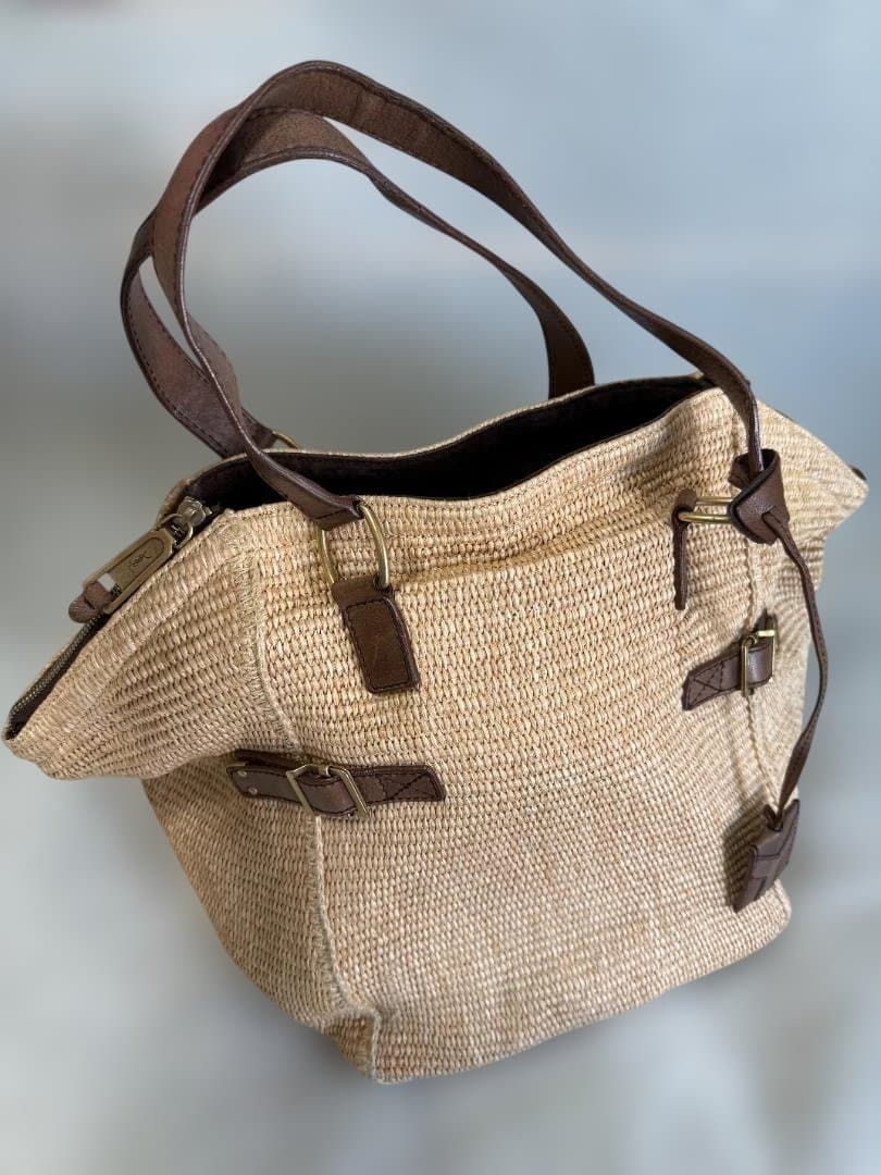 美品　YSL ラフィアトート